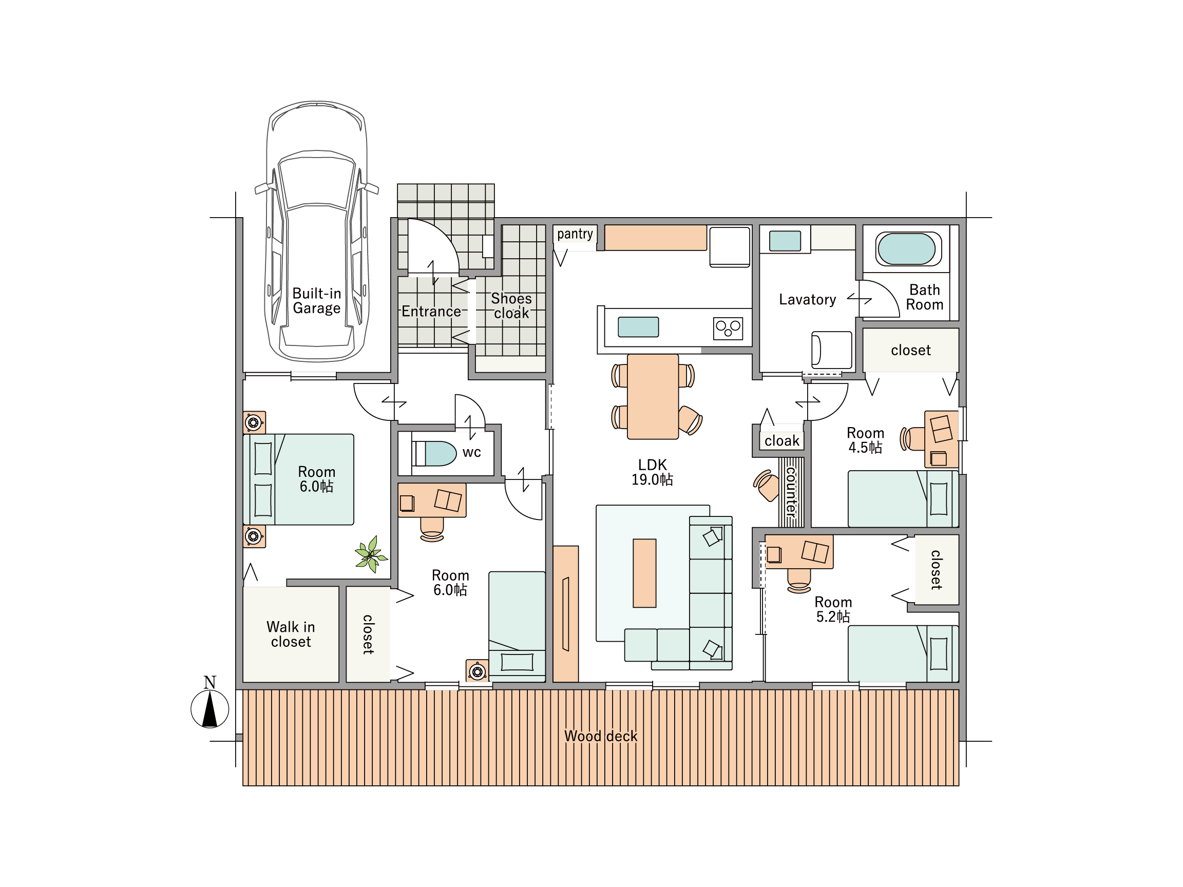 30坪プランの間取り
