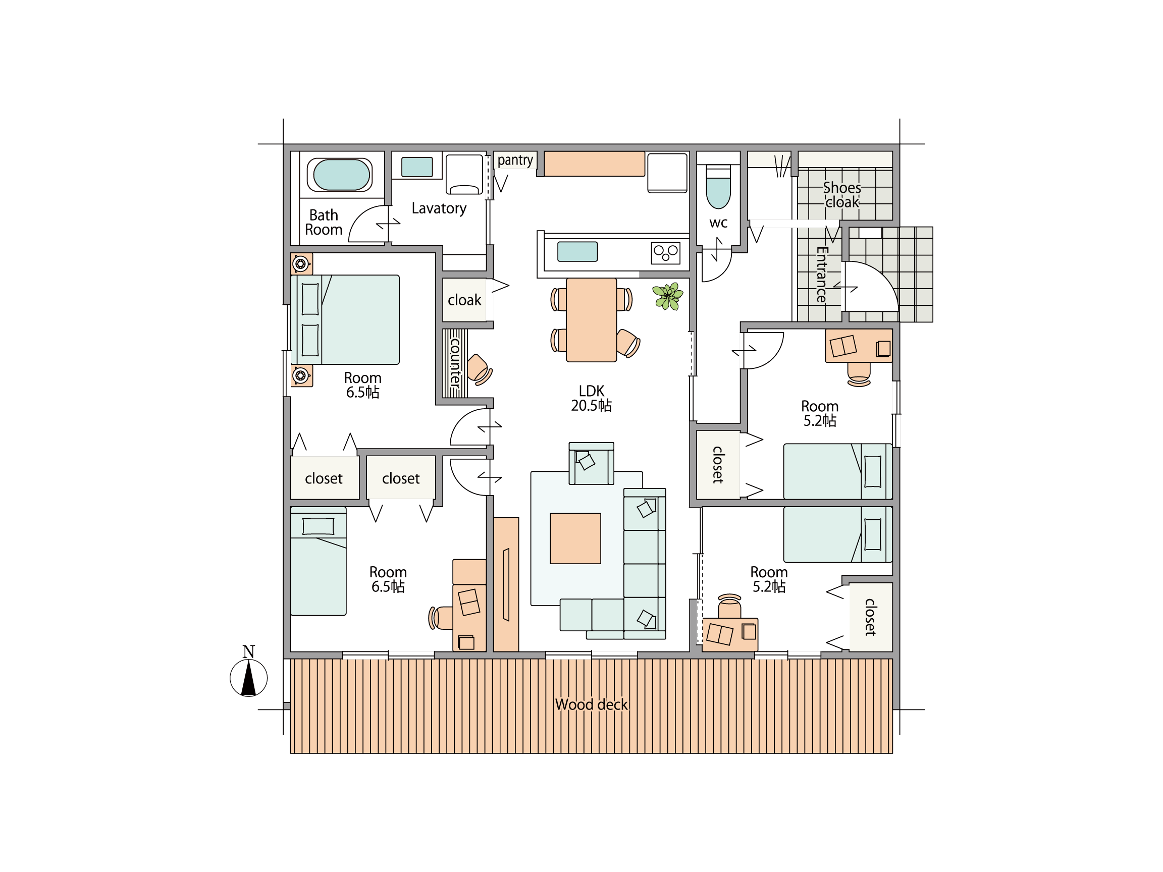 30坪プランの間取り
